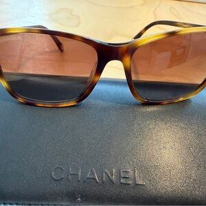 Chanel Brown Tortoise Sunglasses